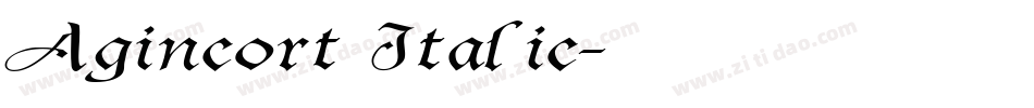 Agincort Italic字体转换